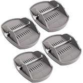 Holigie Trailer Jack Foot Plate, Trailer Jack Foot 4 PCS Heavy Duty Sinking Proof ABS Universal RV Accessories, Trailer Foot Plate for Leveling Stabilising Camper RV Trailer