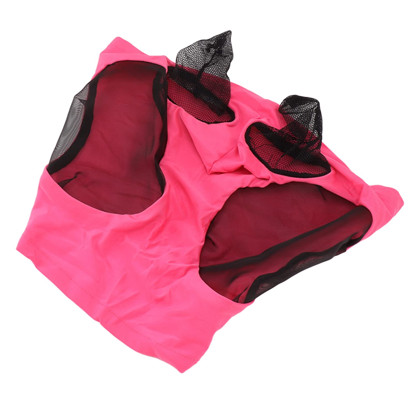 Tbest Other Ding Plies Horse Mesh Fly Mask Breathable Elastic Horse Face Mask With Ears Ion Riding Eque Equipment Black Home Gardening (Rose Red)
