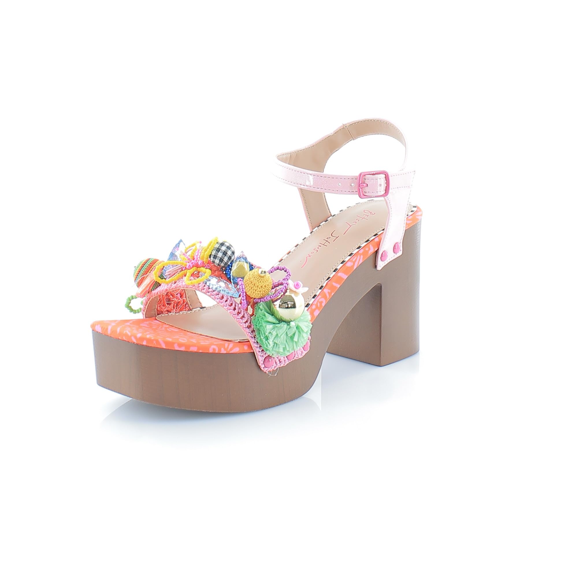 Photo 1 of Betsey Johnson Women's Daena Heeled Sandal, Pink Multi, 9