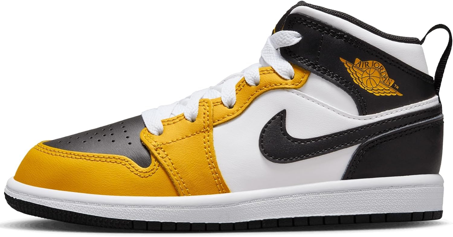 Jordan Little Kid's 1 Mid Yellow Ochre/Black-White