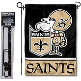 New Orleans Saints Sir Saint Garden Flag and Pole Stand Holder