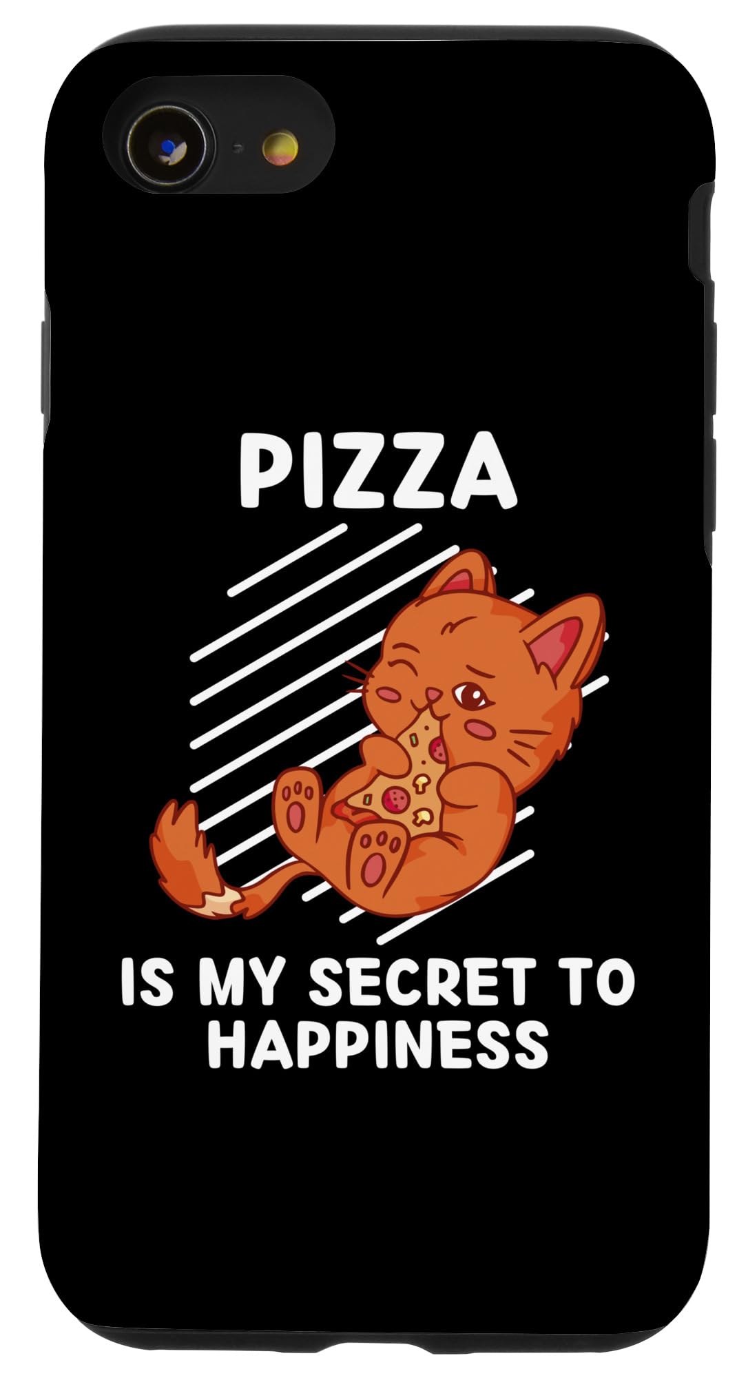 iPhone SE (2020) / 7 / 8 Cute Cat Pizza Is My Secret To Happiness Cat Case