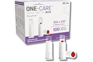 ONE-CARE Duo Safety Pen Tips 30G x 3/16’’ (5mm), Dual Shield Protection, Universal Fit, 100/bx