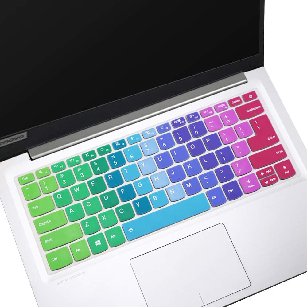 Keyboard Cover for 14" Lenovo Yoga C940, Lenovo Yoga C740 14 Laptop Keyboard Cover, ThinkBook 14s & 13s Laptop Keyboard Cover Protective Skin, Rainbow (NOT for 15.6" Lenovo Yoga C740 C940)