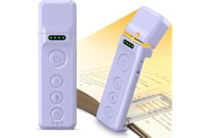 Glocusent 14 LED Sleep Aid Reading Light, Eye Caring Book Light for Reading in Bed, 3 Colors & 5 Brightness Stepless Adjustable, Rechargeable for 90 Hrs with Timer, Perfect Book Lamp for Bookworms