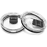20 oz Tumbler Lid, Replacement Lids Compatible for YETI 20 oz Tumbler, 10/24 oz Mug and 10 oz Lowball, 2 Pack Travel Spill Proof Cup Lids Covers with Magnetic Slider Switch, BPA Free