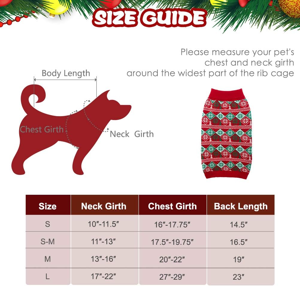KOOLTAIL Turtleneck Dog Christmas Jumper for Small Medium Large Dogs Soft &Warm Sweater Coat - Image 3