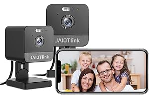 JAIOTlink 2MP Baby Monitor Camera 2-Pack, Indoor WiFi Security Cameras for Baby Room, 2.4G/5G, Night Vision, Motion Detection, 2-Way Audio, Compatible with Alexa