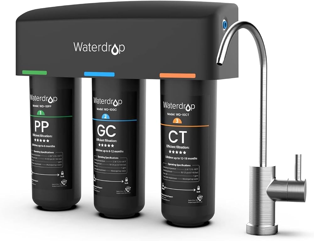 Waterdrop TSB Under Sink Water Filter System with Dedicated Faucet