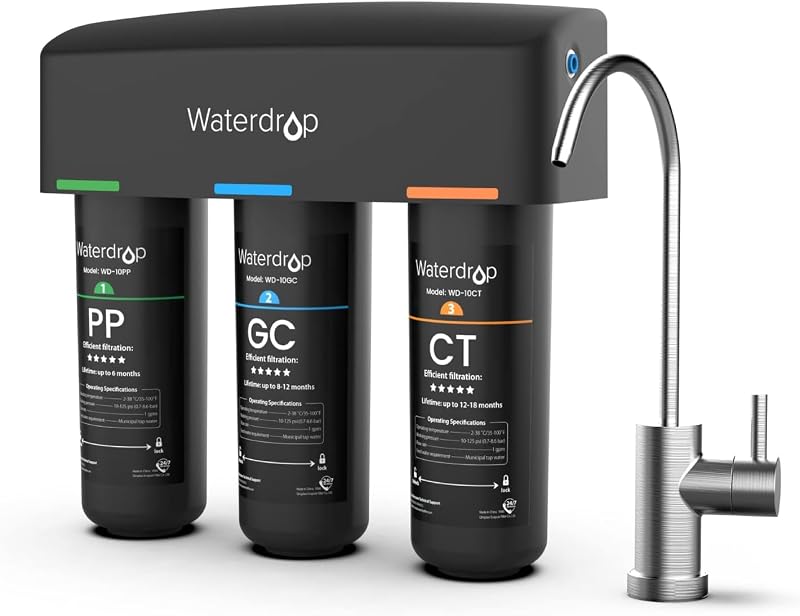 Waterdrop TSB Under Sink Water Filter System with Dedicated Faucet