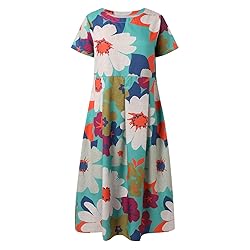 hmbudp Boho Hawaiian Dresses for Women 2024 Trendy