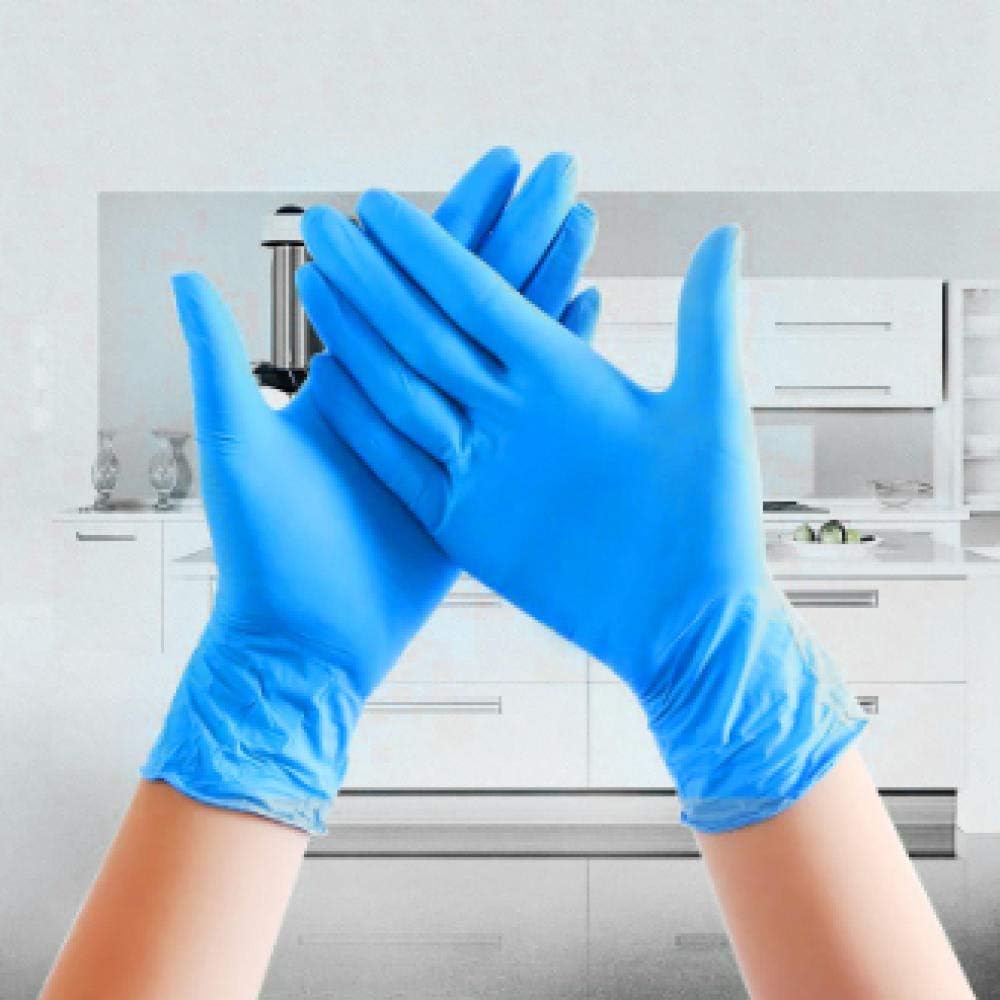 gloves 100/500 disposable gloves nitrile rubber cleaning gloves cleaning supplies wear-resistant and durable nitrile disposable gloves -200_S