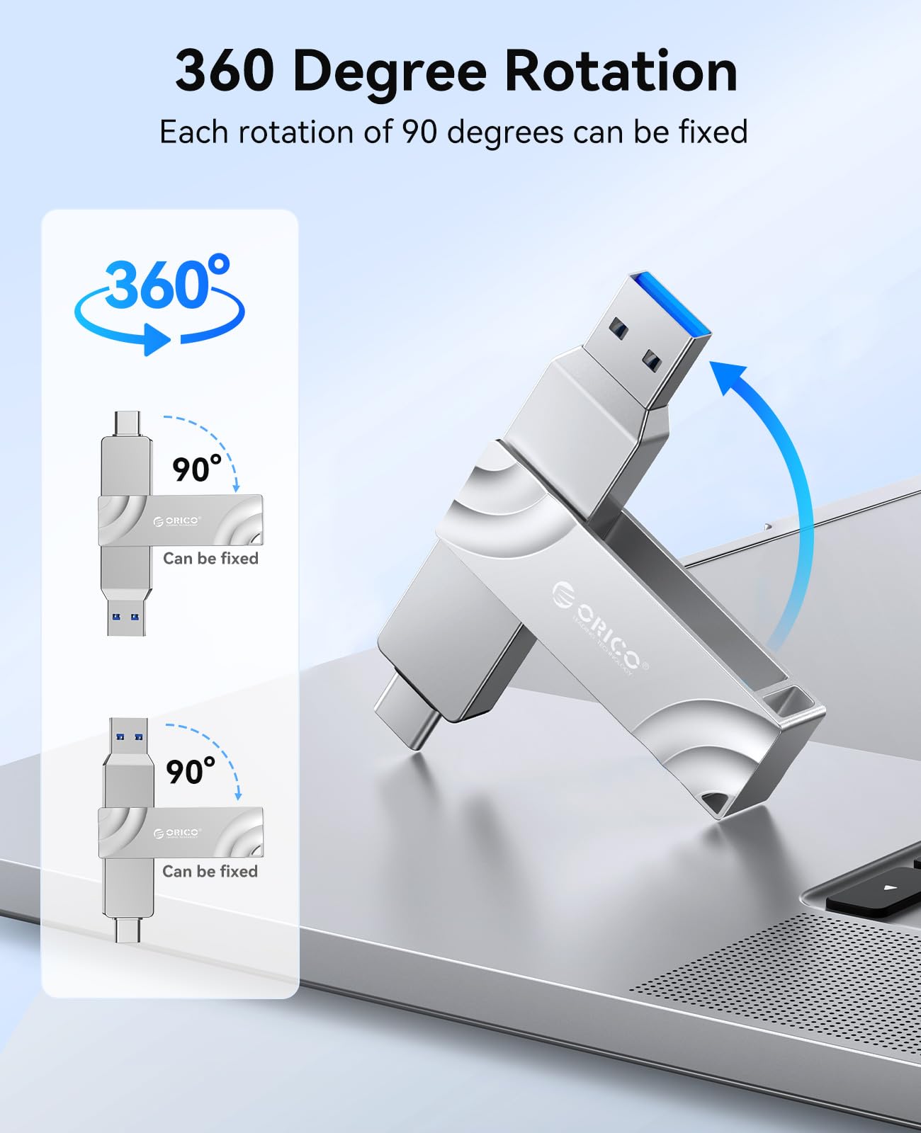 ORICO 1TB Externe SSD, SSD Externe Festplatte mit bis zu 1050 MB/s, USB C External Solid State Drive for iPhone 16/Android Telefon/PS4/Tablet/Mac/Windows OG201 4