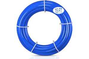 HAOCHEN 15FT 3/8 Inch O.D.RO Water Tubing,NSF Certified Water Line for RO(Reverse Osmosis) Water Purifier Filter System,BPA free Flexible Tubing(blue)