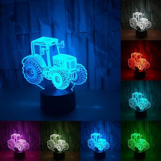 Regali Di Natale Per Ragazzi.Rumocovo Trattori 3d Lampada Luce Di Notte 7 Colori Vacanza Di Natale Puntelli Di Regali Di Natale Per I Bambini Della Arredo Casa Amazon It Illuminazione