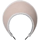 BPURB Victorian Vintage Headwear for Women Elizabethan Tudor Coronet Pilgrim Costume Cosplay Accessory Anne Boleyn Hat