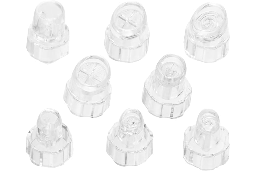 Ipetboom 8pcs Plastic Hydro Facial Machine Tips Heads for Water Oxygen – Beauty Cleaning Suction Machine Replacement Parts Skin Care Aqua Peeling Caps, 1.65cm/0.65in interface inner diameter