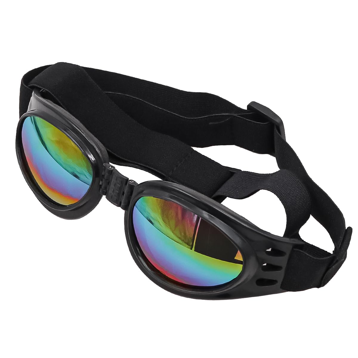 POFET Dog Sunglasses Dog Goggles for Medium Large Breed Dogs, Wind Dust Fog Protection Eye Wear Pet Glasses with Adjustable Strap for Motorcycle Car Driving Bike Riding Hiking Swimming