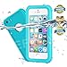 EFFUN Waterproof iPhone 5/5S/SE Case, IP68 Certified Waterproof Dustproof Snowproof Shockproof Case Cover Fully Sealed Underwater Cover with Built-in Screen Protector for iPhone 5/5S/SE Aqua Blue