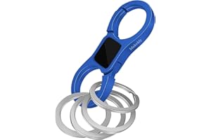 Idakekiy Key Chain Quick Release Spring with 4 Key Rings Heavy Duty Car Keychain Organizer for Men and Women