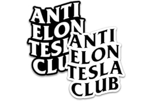 MUSEMORY 2pcs Elon Bumper Stickers, No Elon Sticker, Musk Tesla Bumper Sticker, Waterproof Window Bumper Stickers for Cars, Anti Elon Stickers,Tesla Bumper Sticker (Anti Elon Sticker)