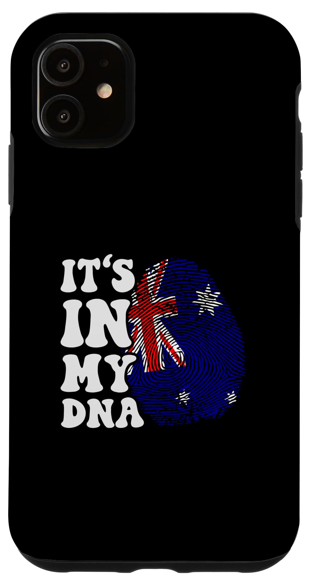 iPhone 11 Funny it's in my DNA Australia flag Fingerprint Case