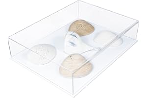 BETTER DISPLAY CASES Acrylic Display Case – Versatile Clear Acrylic Boxes for Display with White Base – Display Case for Collectibles, Action Figures, Models – 13" x 10" x 3" – Dustproof (BK06/A029-WDS)