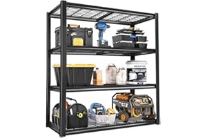 ZEUKMXOO Garage Shelving Unit, Heavy Duty Storage Shelves, 40" W x 20" D x 60" H, Adjustable Metal Rack, Industrial Shelving for Basement, Garage, Basement