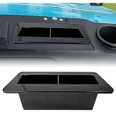 XINSTCO ABS Golf Cart Phone &amp; Wallet Holder with Drain Hole &amp; Divider | Golf Ball Holder Replacement Tray,Compatible with Evolution D5 Maverick and Ranger Models, Ev Golf Cart Accessories, Black