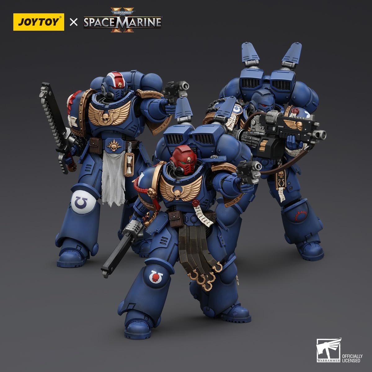 HiPlay JOYTOY Warhammer 40K Space Marines 2 - Uitramarines Brother Chairon JT00072, Game Special Limited Edition, 1/18 Scale Collectible Action Figure