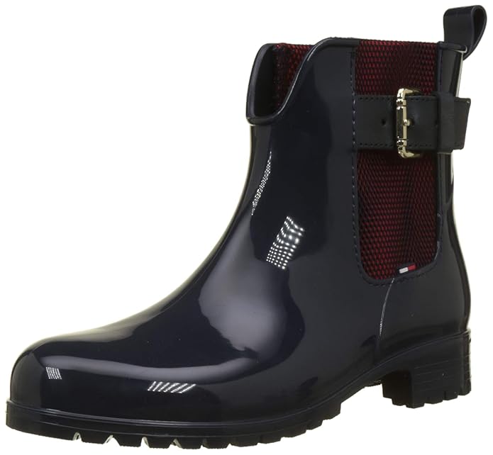 Tommy Hilfiger Damen Cool Tommy Ribbon Rainboot Gummistiefel