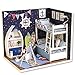 Flever Dollhouse Miniature DIY House Kit Creative Room with Furniture and Cover for Romantic Artwork Gift-Face The Sky
