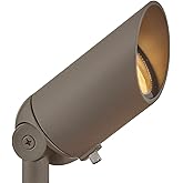 Hinkley Landscape Lighting 1536TXB Spot Light, MR16 LED Bulb Required, 50w, Textured Brown Clear Lens