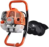eSkde 52cc Petrol Auger Post Hole Digger Fence Post Tree Planting Tool 3 Bits view 3