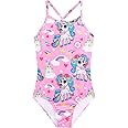 Girls One Piece Swimsuits Summer UPF 50+ Quick Dry Beach Bathing Suit Cross Shoulder Strap Swimwear 2-10 Years