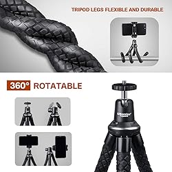 UBeesize Flexible Cell Phone Tripod, Mini Travel