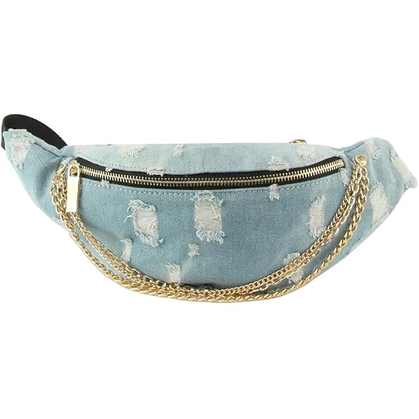 Stoney Clover Lane Denim Fanny Pack in Blue Denim