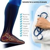 Dzpuhuojz 3 Pairs Plus Size Compression Socks 20-30 mmHg Wide Calf 3XL view 6
