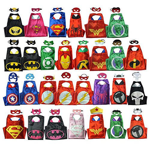 Superhero Cape & mask for kids birthday party favors - 1 cape+1 mask