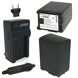 Wasabi Power Battery (2-Pack) and Charger for Canon