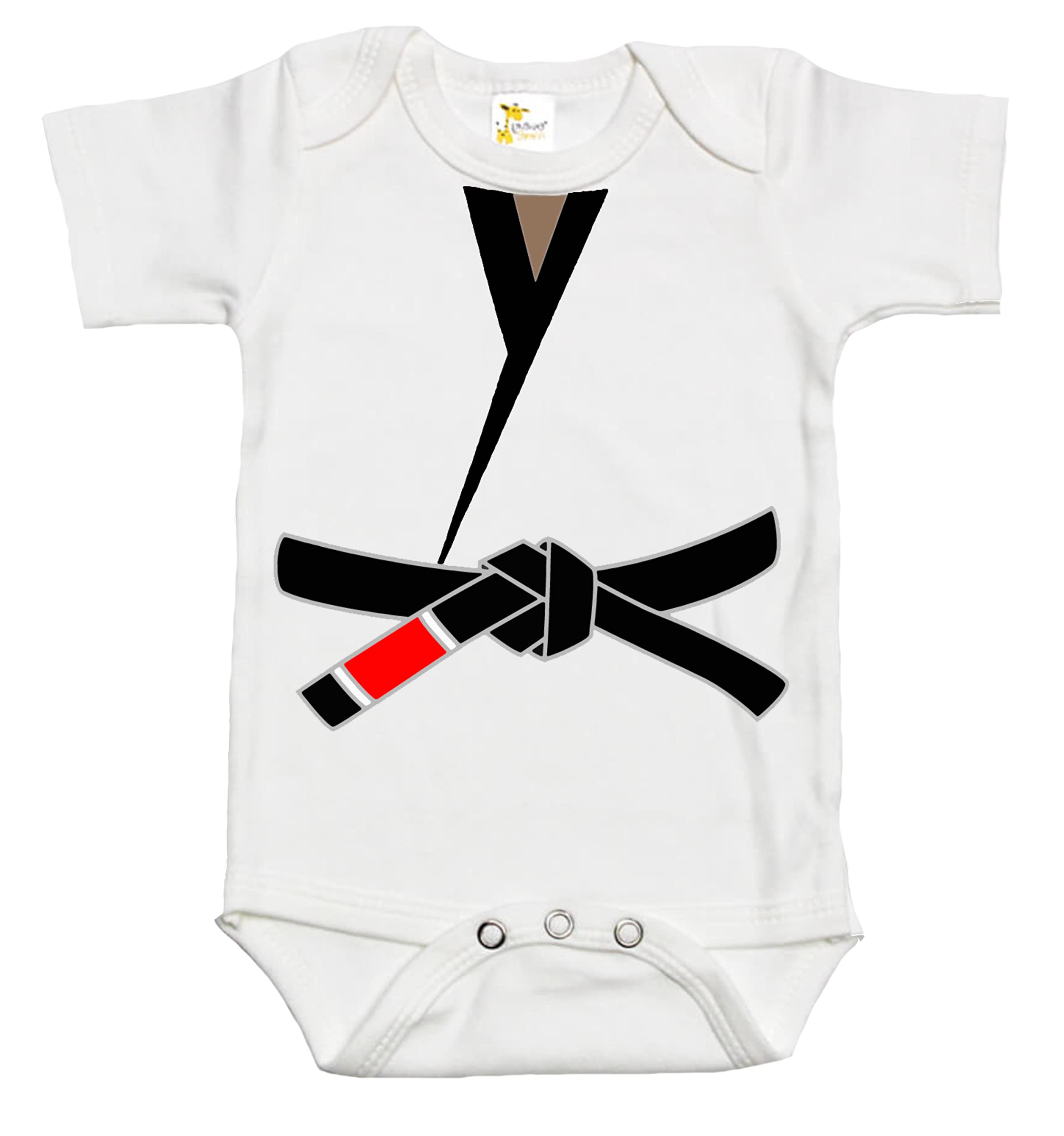 Rapunzie Black Belt Karategi Baby Bodysuit Cute