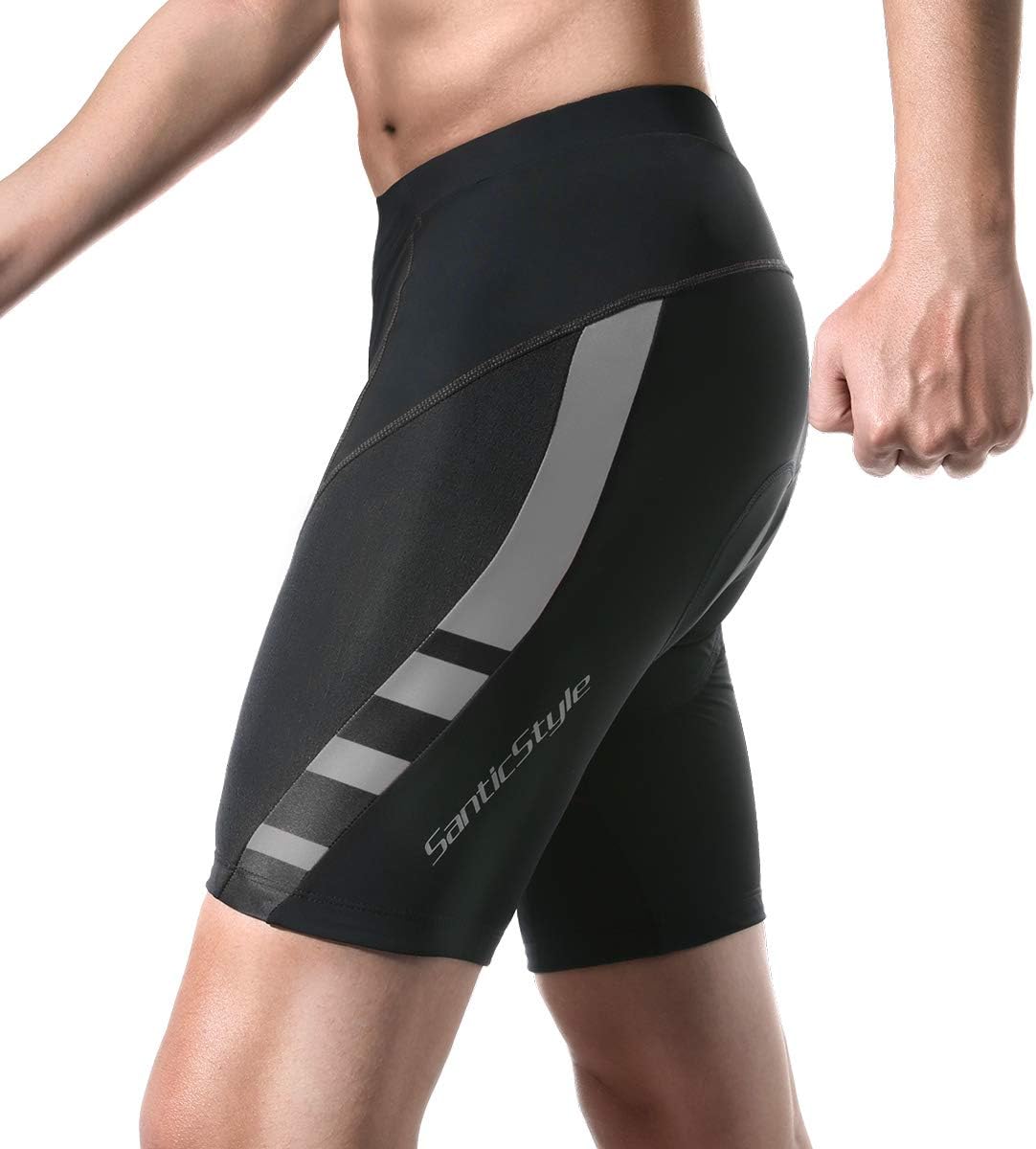 Santic Men's Cycling Shorts 4D Padded Biking Shorts Breathable Bicycle Wear
