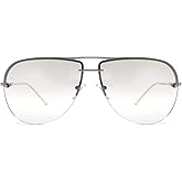 NYS Collection Aviator Sunglasses for Women & Men Medium Fit Thin Metal Frame Gradient Mirror Lenses with 100% UV Protection