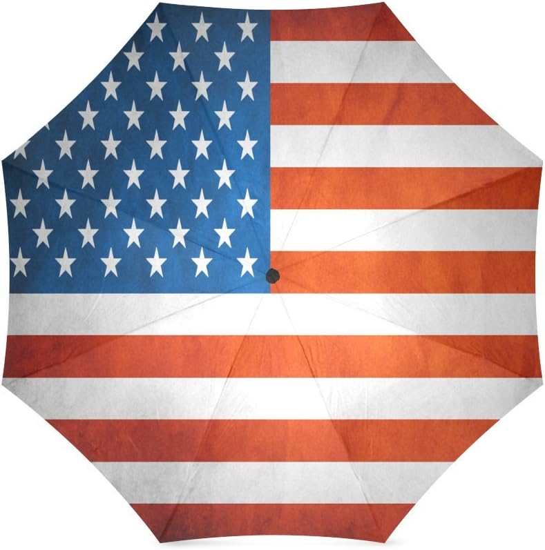 American Flag Red White Blue Star Stripe United States USA Anti Rain Windproof Travel Golf Sports Foldable Umbrella