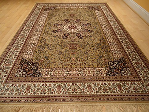 Luxury Silk Gold Rug Beige Traditional Rugs 2x4 Entrance Rug 2x3 Door Mats Beige Foyer Rugs Indoor Small Bedroom Rugs (2'x4' Kitchen/door Mat)