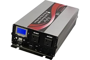 KRXNY 2500W Off Grid Pure Sine Wave Power Inverter 48V DC to 110V 120V AC 60HZ with USB Port LCD Display for Home Solar/RV