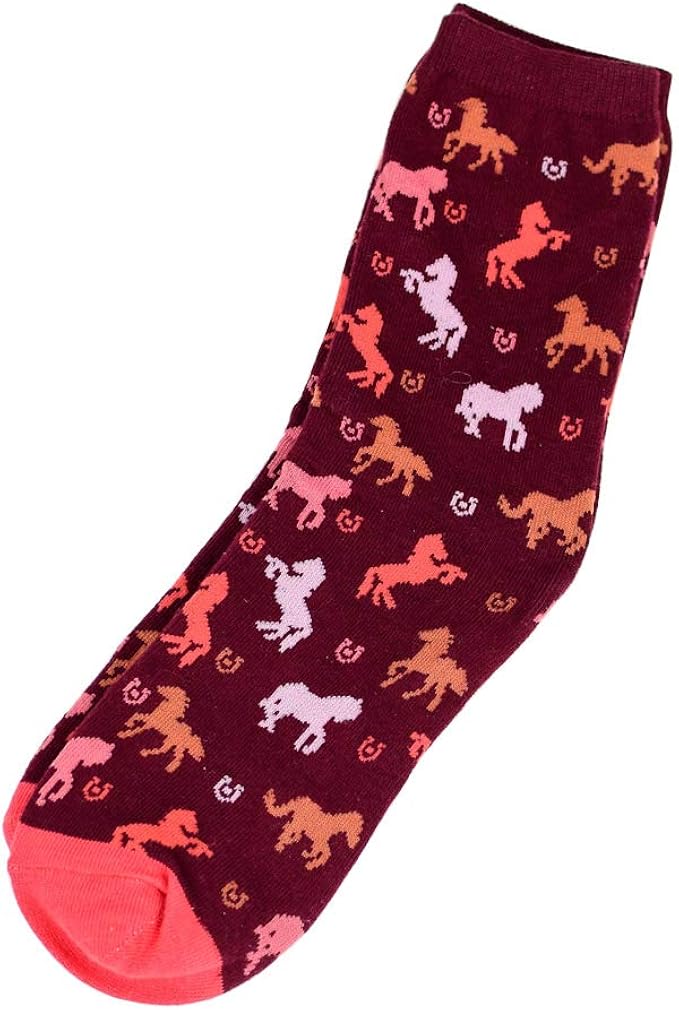 Gift for Horse Lover Horse Socks for Women Girls, Novelty Horse Crew