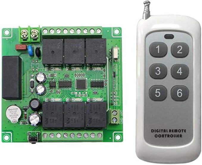 6 Kanal 230VAC Funk-Empfänger Funkfernsteuerung kabellose Fernbedienung