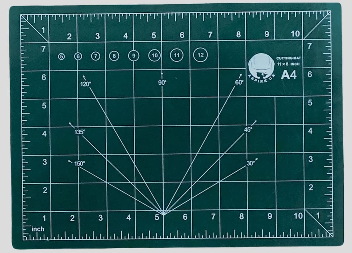 A4 Cutting MAT Non Slip SELF Healing Printed Grid Art & Craft Design - 30 X 22 cm - Double Sided Usage