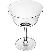 Restaurantware-Vetri 13 Ounce Flared Coupe Glasses, 6 Dishwashable Martini Glasses - No Lead, Long Stemmed, Clear Glass Cocktail Drinkware, For Hosting Parties, Serve Margarita Or Cosmopolitan